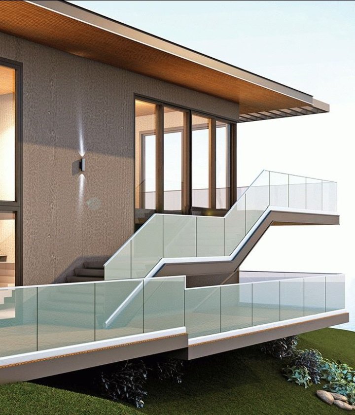 Aluminium glass railing