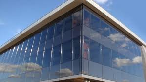 Glass facade glazing work